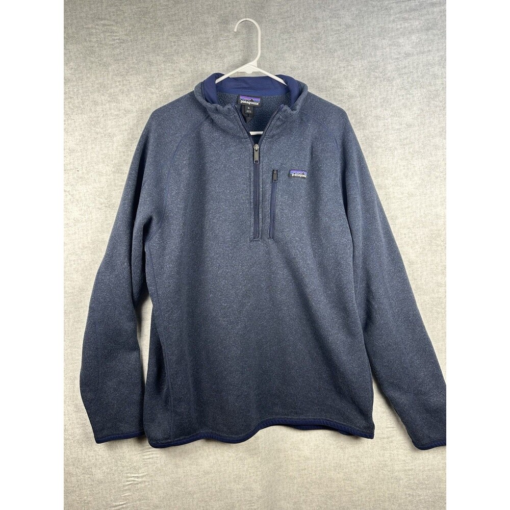 Patagonia Better Sweater 1/4 Zip Pullover Blue Fleece Mens X-Large XL Dad Core
